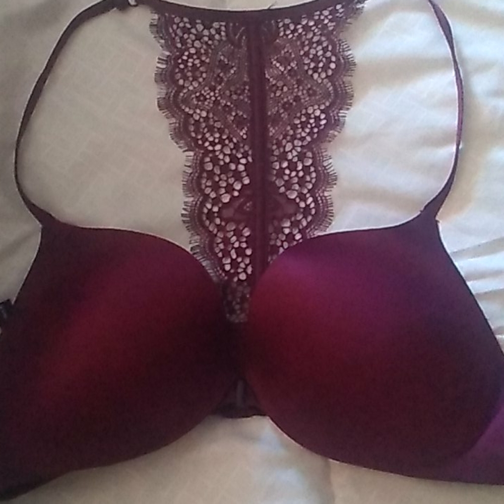 Victoria Secret padded lace razor back bra